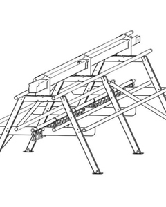 A-rack metal 5800 with 7 perches/1 feedline/drinker